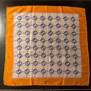 Linen Gucci Pocket Square/Handkerchief